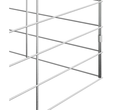 Vistu Būris 2 Pcs Sudraba 600 X 100 X 210 Cm Cinkots Tērauds Vidaxl