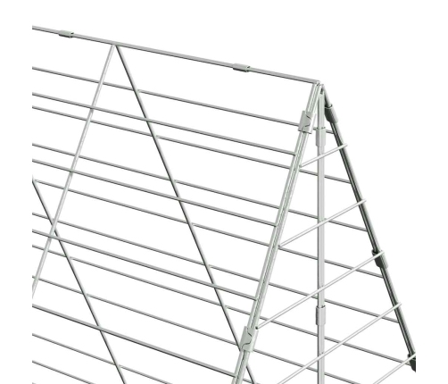 Vistu Būris 2 Pcs Sudraba 600 X 100 X 210 Cm Cinkots Tērauds Vidaxl