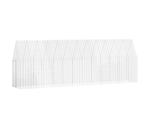 Vistu Būris 2 Pcs Sudraba 600 X 100 X 210 Cm Cinkots Tērauds Vidaxl