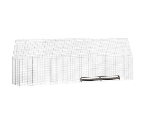 Vistu Būris 2 Pcs Sudraba 600 X 100 X 210 Cm Cinkots Tērauds Vidaxl