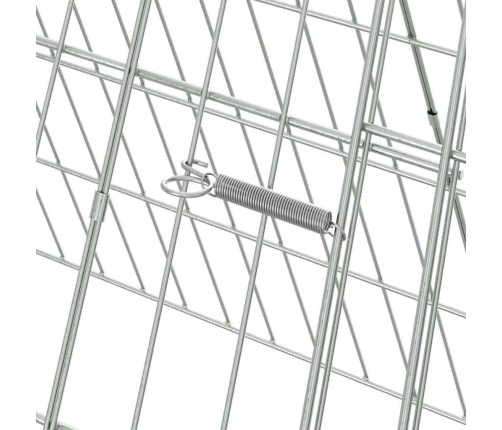 Vistu Būris Sudraba 215 X 55 X 55 Cm Cinkots Tērauds Vidaxl