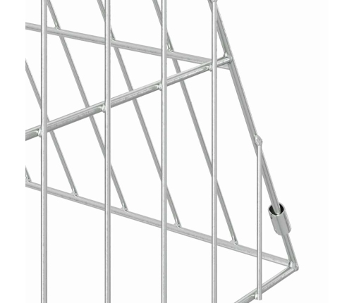 Vistu Būris Sudraba 215 X 55 X 55 Cm Cinkots Tērauds Vidaxl