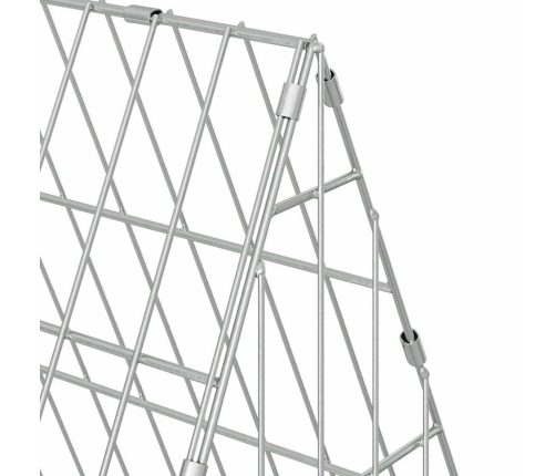 Vistu Būris Sudraba 215 X 55 X 55 Cm Cinkots Tērauds Vidaxl