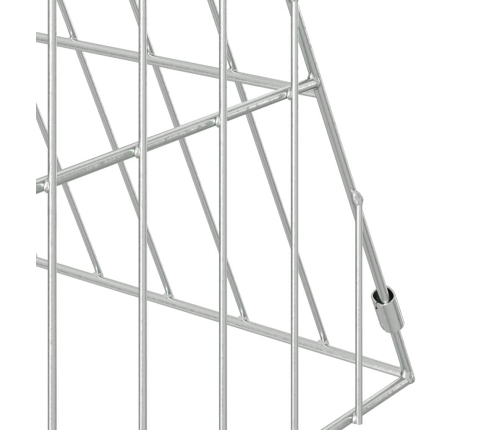 Vistu Būris Sudraba 430 X 55 X 55 Cm Cinkots Tērauds Vidaxl