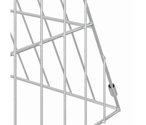 Vistu Būris Sudraba 650 X 55 X 55 Cm Cinkots Tērauds Vidaxl