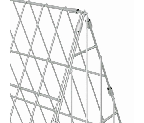 Vistu Būris Sudraba 650 X 55 X 55 Cm Cinkots Tērauds Vidaxl