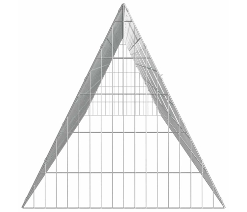 Vistu Būris Sudraba 650 X 55 X 55 Cm Cinkots Tērauds Vidaxl