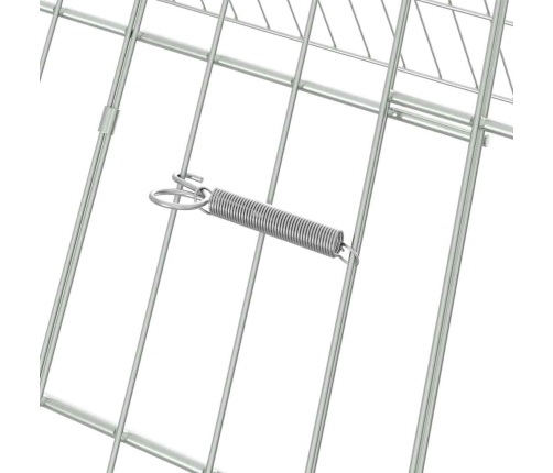 Vistu Būris Sudraba 215 X 100 X 85 Cm Cinkots Tērauds Vidaxl