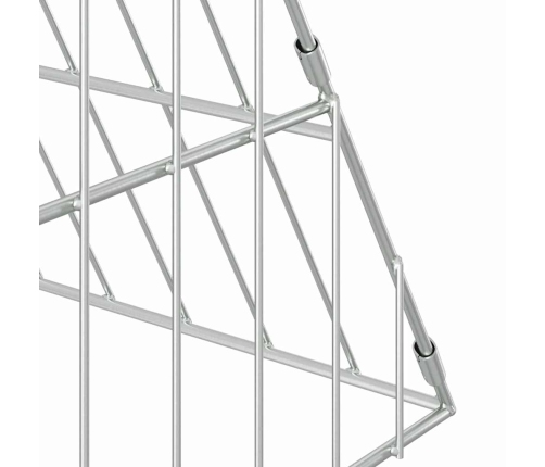 Vistu Būris Sudraba 215 X 100 X 85 Cm Cinkots Tērauds Vidaxl