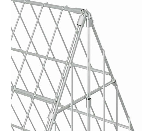 Vistu Būris Sudraba 215 X 100 X 85 Cm Cinkots Tērauds Vidaxl