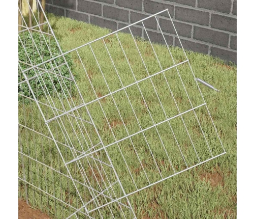 Vistu Būris Sudraba 215 X 100 X 85 Cm Cinkots Tērauds Vidaxl