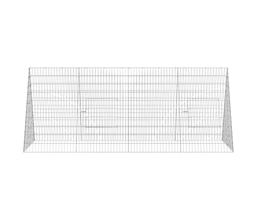 Vistu Būris Sudraba 215 X 100 X 85 Cm Cinkots Tērauds Vidaxl