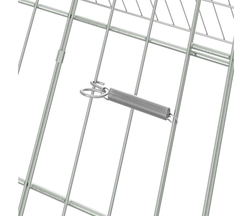 Vistu Būris Sudraba 430 X 100 X 85 Cm Cinkots Tērauds Vidaxl