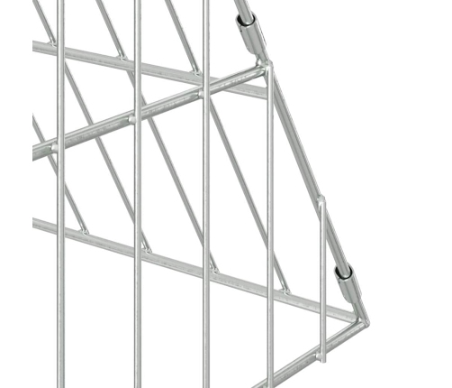 Vistu Būris Sudraba 430 X 100 X 85 Cm Cinkots Tērauds Vidaxl