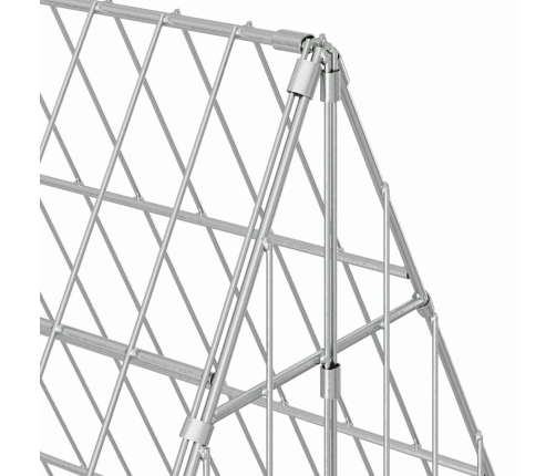 Vistu Būris Sudraba 430 X 100 X 85 Cm Cinkots Tērauds Vidaxl