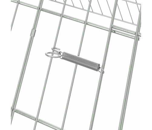 Vistu Būris Sudraba 650 X 100 X 85 Cm Cinkots Tērauds Vidaxl