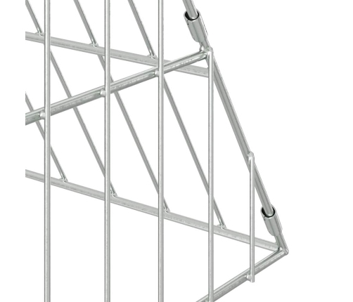 Vistu Būris Sudraba 650 X 100 X 85 Cm Cinkots Tērauds Vidaxl