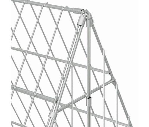 Vistu Būris Sudraba 650 X 100 X 85 Cm Cinkots Tērauds Vidaxl