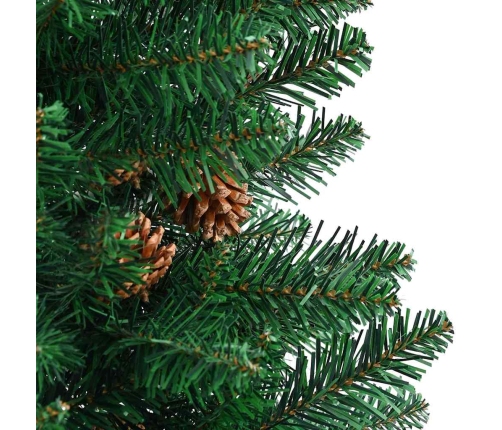 Tievā Ziemassvētku Egle Zaļa 150 Cm Pvc Un Cietā Priedes Koks Vidaxl