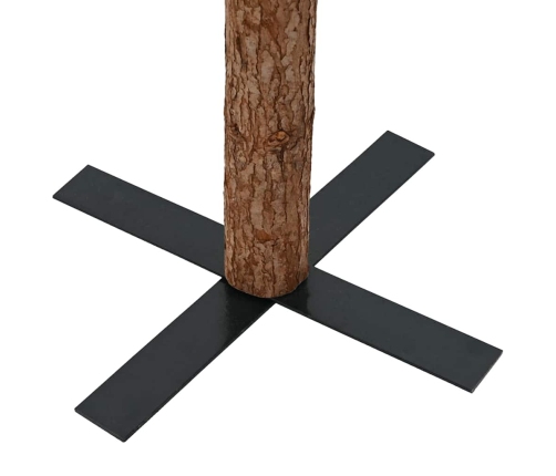 Tievā Ziemassvētku Egle Zaļa 180 Cm Pvc Un Cietā Priedes Koks Vidaxl