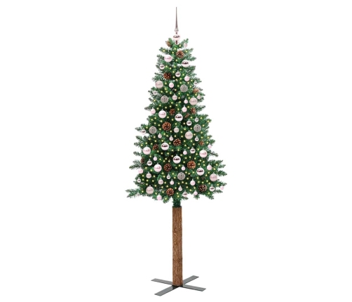 Tievā Ziemassvētku Egle Zaļa 210 Cm Pvc Vidaxl