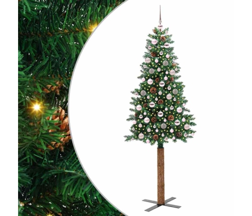 Tievā Ziemassvētku Egle Zaļa 210 Cm Pvc Vidaxl