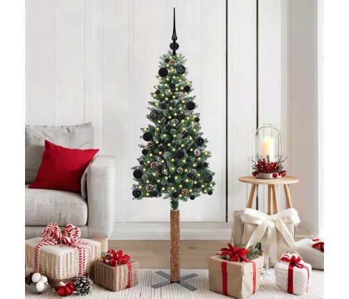 Tievā Ziemassvētku Egle Su 150 Led Zaļš Un Balts 150 Cm Vidaxl