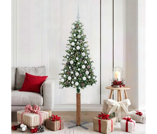 Tievā Ziemassvētku Egle Su 300 Led Zaļš Un Balts 180 Cm Vidaxl