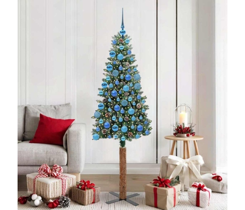 Tievā Ziemassvētku Egle Su 300 Led Zaļš Un Balts 180 Cm Vidaxl