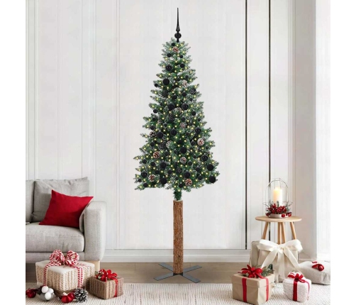 Tievā Ziemassvētku Egle Su 300 Led Zaļš Un Balts 210 Cm Vidaxl