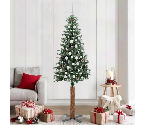 Tievā Ziemassvētku Egle Su 300 Led Zaļš Un Balts 210 Cm Vidaxl