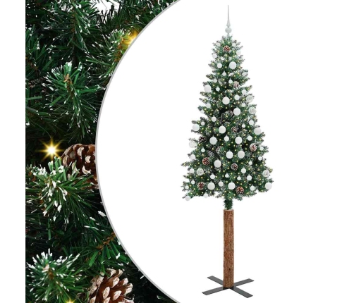 Tievā Ziemassvētku Egle Su 300 Led Zaļš Un Balts 210 Cm Vidaxl