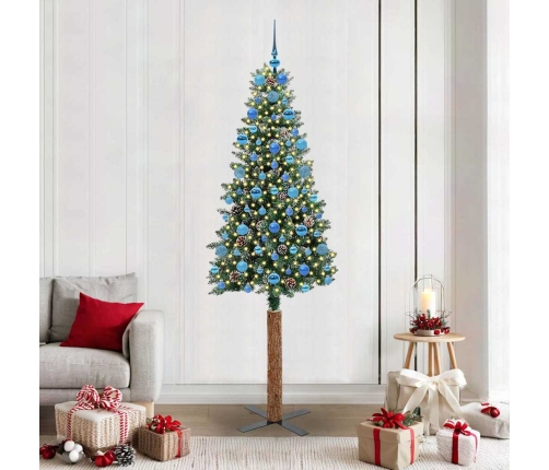 Tievā Ziemassvētku Egle Su 300 Led Zaļš Un Balts 210 Cm Vidaxl