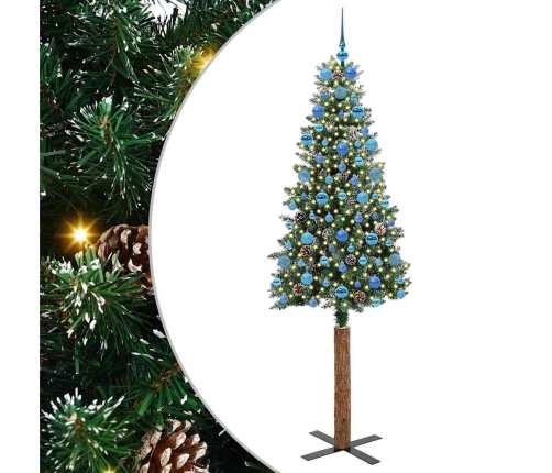 Tievā Ziemassvētku Egle Su 300 Led Zaļš Un Balts 210 Cm Vidaxl