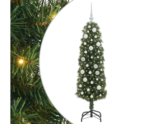 Mākslīgā Ziemassvētku Eglīte With Leds Zaļa 150 Cm Pvc Vidaxl