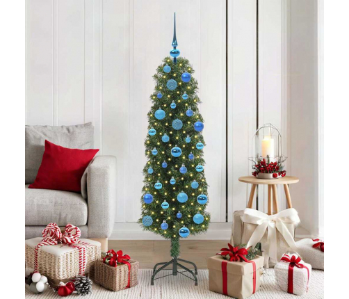 Mākslīgā Ziemassvētku Eglīte With Leds Zaļa 150 Cm Pvc Vidaxl