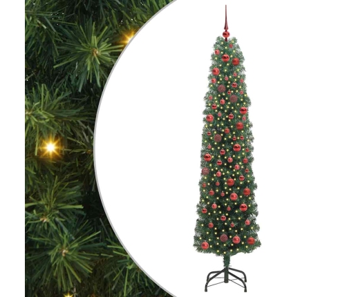 Tievā Ziemassvētku Egle Zaļa 180 Cm Plastmasa Un Metāls Vidaxl