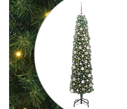 Tievā Ziemassvētku Egle Zaļa 180 Cm Plastmasa Un Metāls Vidaxl