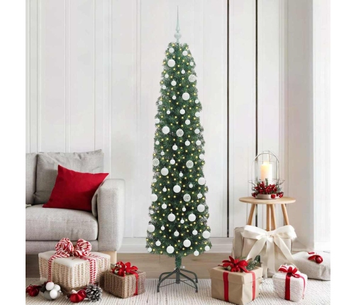 Tievā Ziemassvētku Egle Zaļa 180 Cm Plastmasa Un Metāls Vidaxl