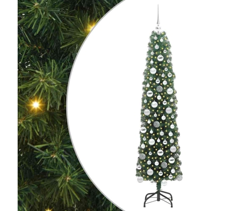 Tievā Ziemassvētku Egle Zaļa 180 Cm Plastmasa Un Metāls Vidaxl