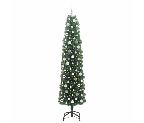 Mākslīgā Ziemassvētku Eglīte With Leds Zaļa 210 Cm Pvc Vidaxl