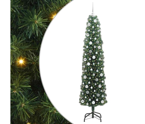 Mākslīgā Ziemassvētku Eglīte With Leds Zaļa 210 Cm Pvc Vidaxl