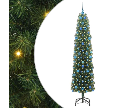 Mākslīgā Ziemassvētku Eglīte With Leds Zaļa 210 Cm Pvc Vidaxl