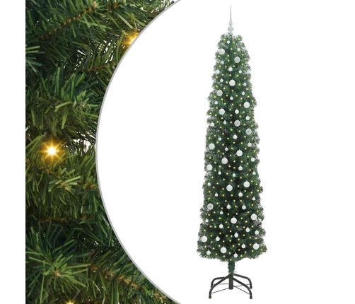 Mākslīgā Ziemassvētku Eglīte With Leds Zaļa 240 Cm Pvc Vidaxl