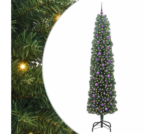 Mākslīgā Ziemassvētku Eglīte With Leds Zaļa 240 Cm Pvc Vidaxl