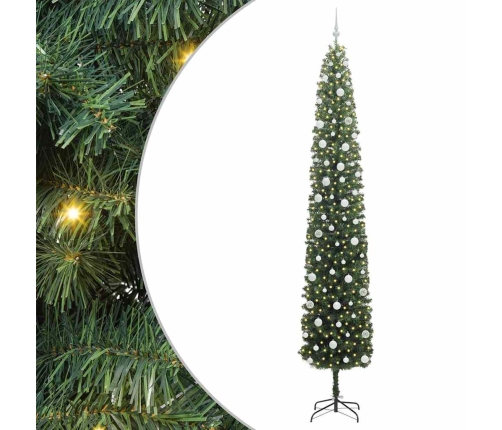 Mākslīgā Ziemassvētku Eglīte With Leds Zaļa 270 Cm Pvc Vidaxl