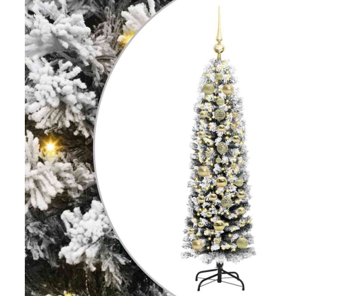 Mākslīgā Ziemassvētku Eglīte Zaļš Un Balts 150 Cm Pvc Vidaxl