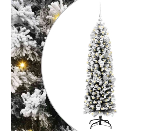 Mākslīgā Ziemassvētku Eglīte Zaļš Un Balts 150 Cm Pvc Vidaxl