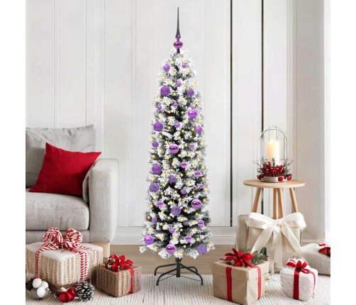 Mākslīgā Ziemassvētku Eglīte Zaļš Un Balts 150 Cm Pvc Vidaxl