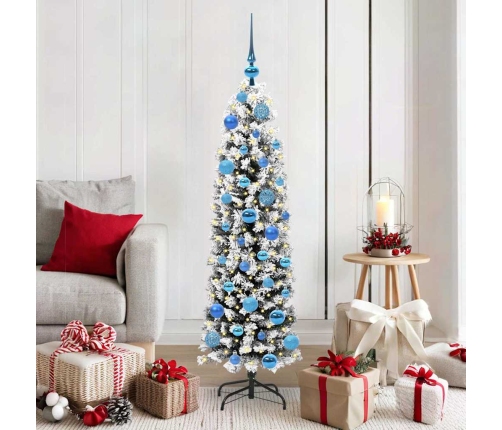 Mākslīgā Ziemassvētku Eglīte Zaļš Un Balts 150 Cm Pvc Vidaxl